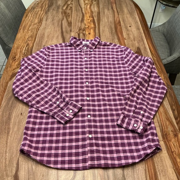 Hawker Rye Mens Slim Fit Stretch Button Down Shirt Purple Pink Plaid Long Sleeve - Picture 10 of 13